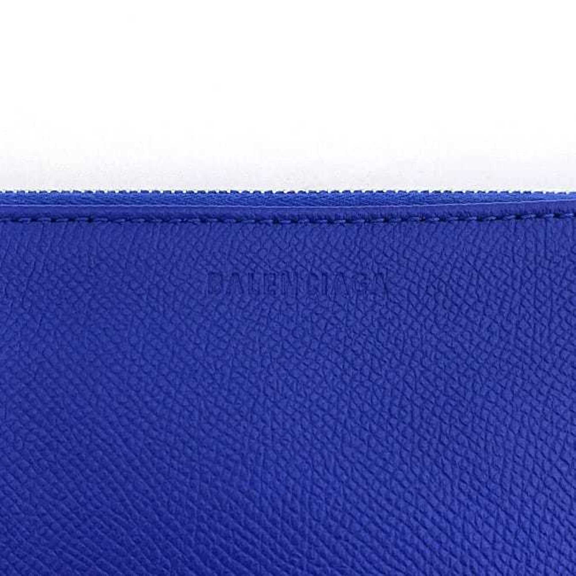 Balenciaga clutch bag blue 579550 grained leather BALENCIAGA handbag second pouch unisex accessory accent