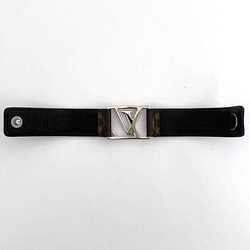 Louis Vuitton Bracelet Hockenheim Brown Black Monogram Macassar M6141 Canvas Leather Metal BC1167 LOUIS VUITTON LV Bangle