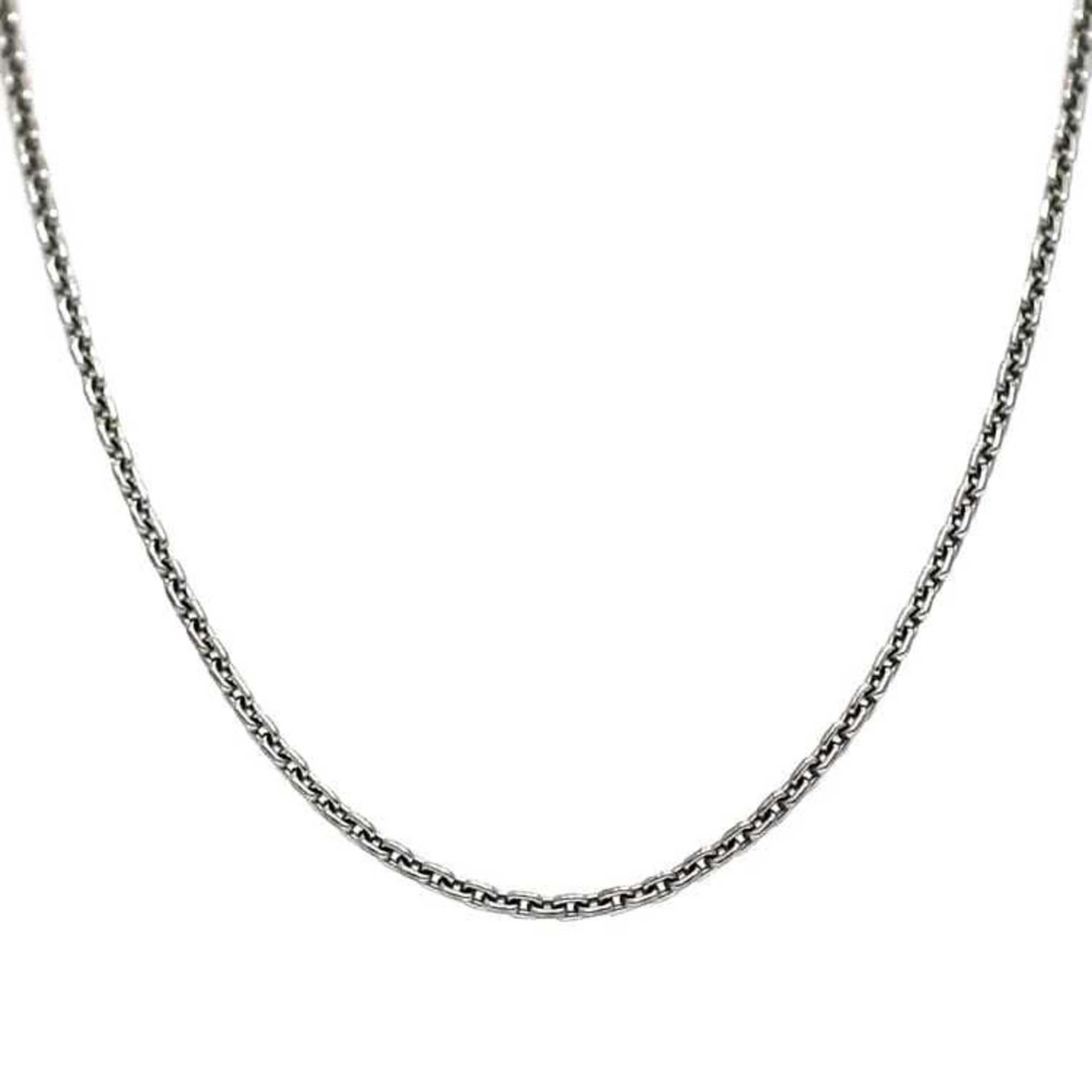 Louis Vuitton Necklace Chain White Gold WG 750 K18 LOUIS VUITTON only Engraved LV K18WG Unisex