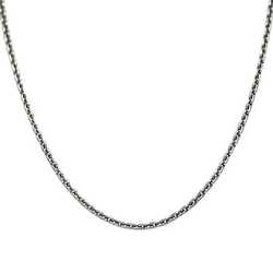 Louis Vuitton Necklace Chain White Gold WG 750 K18 LOUIS VUITTON only Engraved LV K18WG Unisex