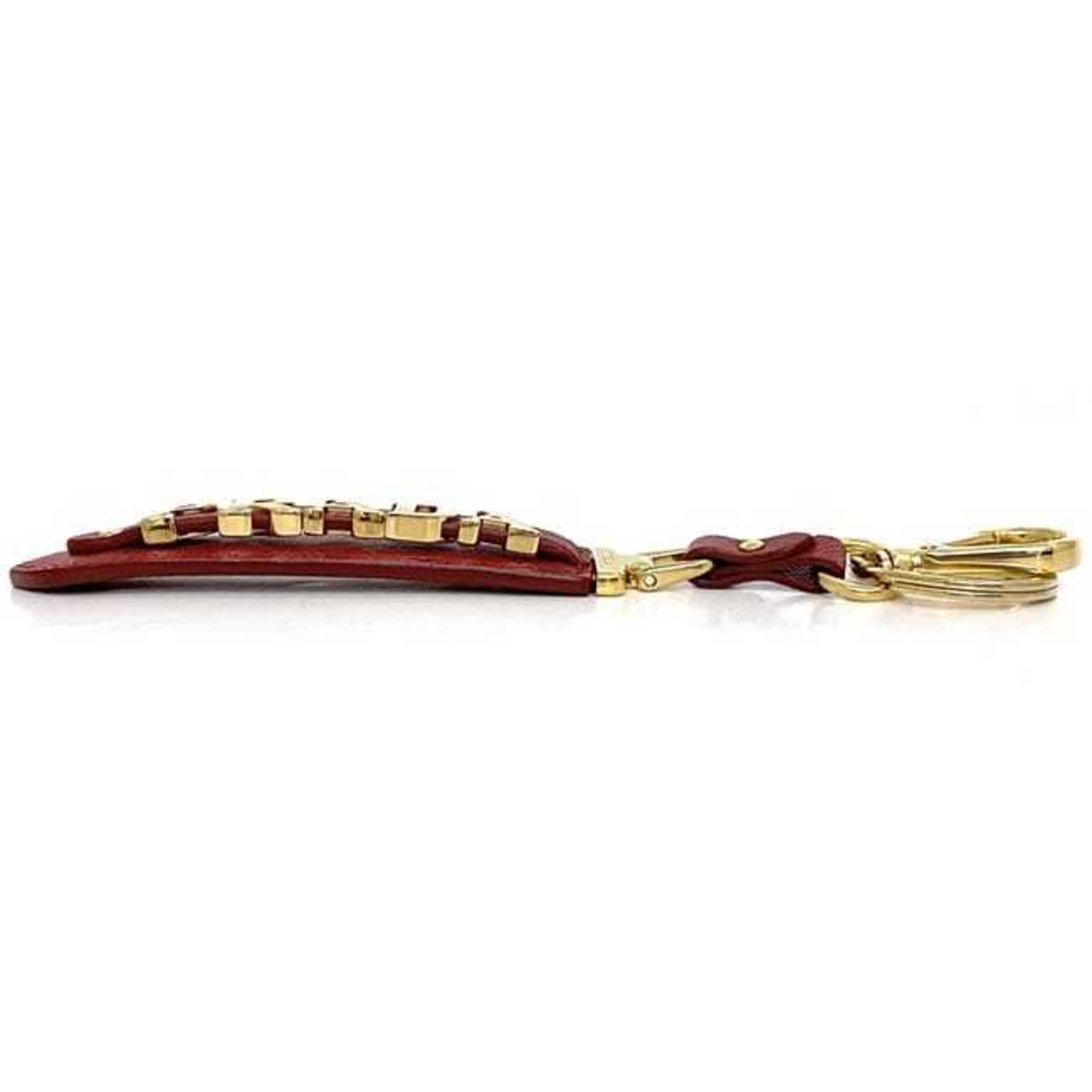 Prada Key Ring Red Saffiano 1PP067 Leather GP PRADA Holder Bag Charm Women's Accessory Accent Presence