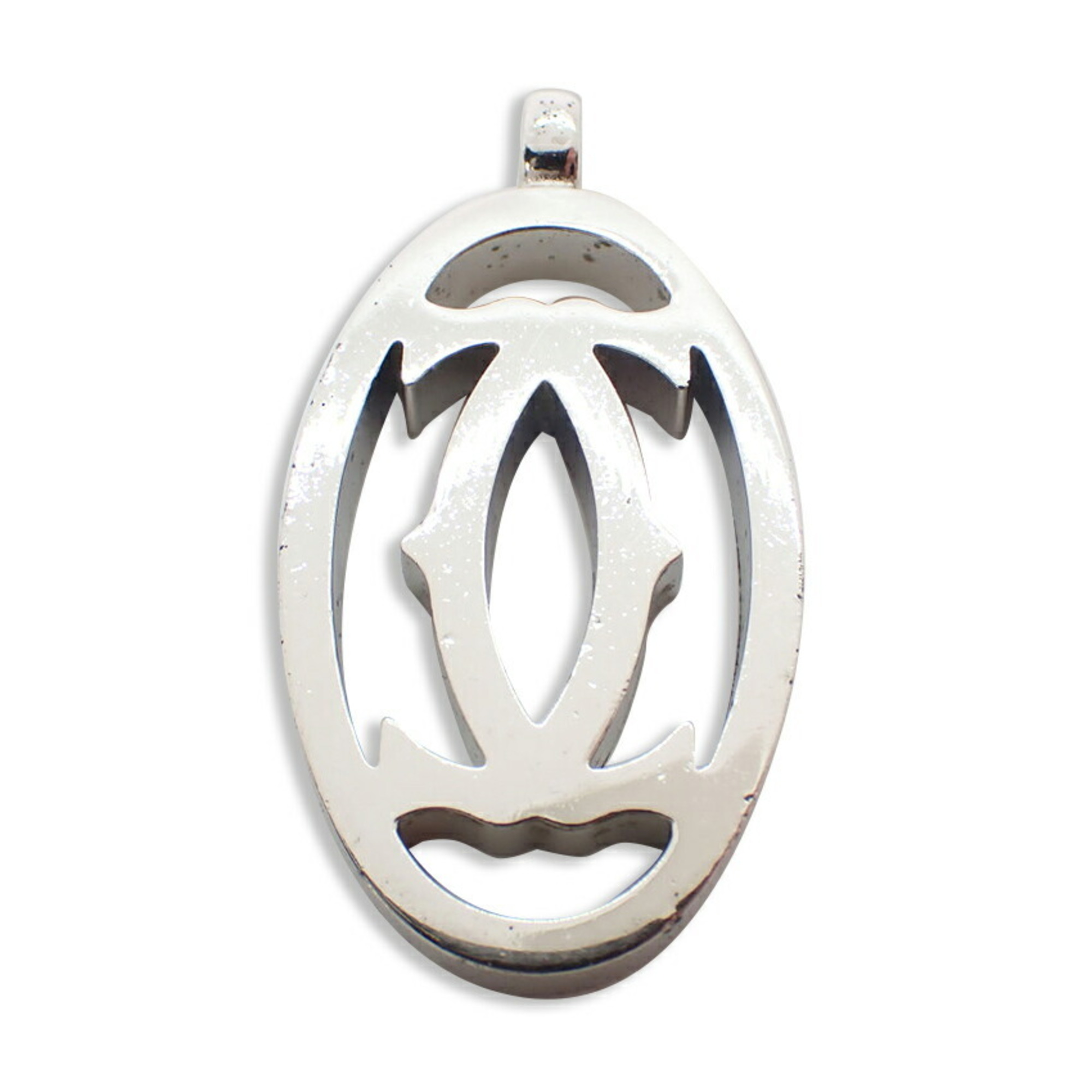 Cartier 2C Silver Color Charm Pendant