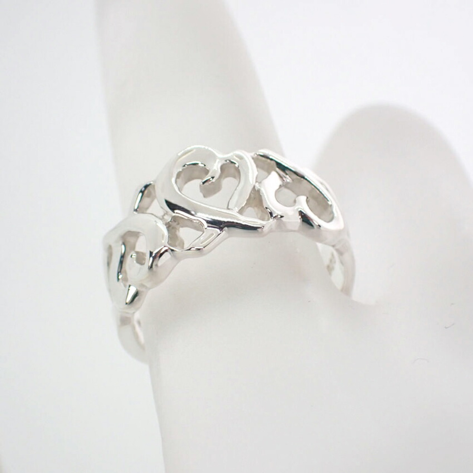 TIFFANY 925 Triple Loving Heart Ring Size 9