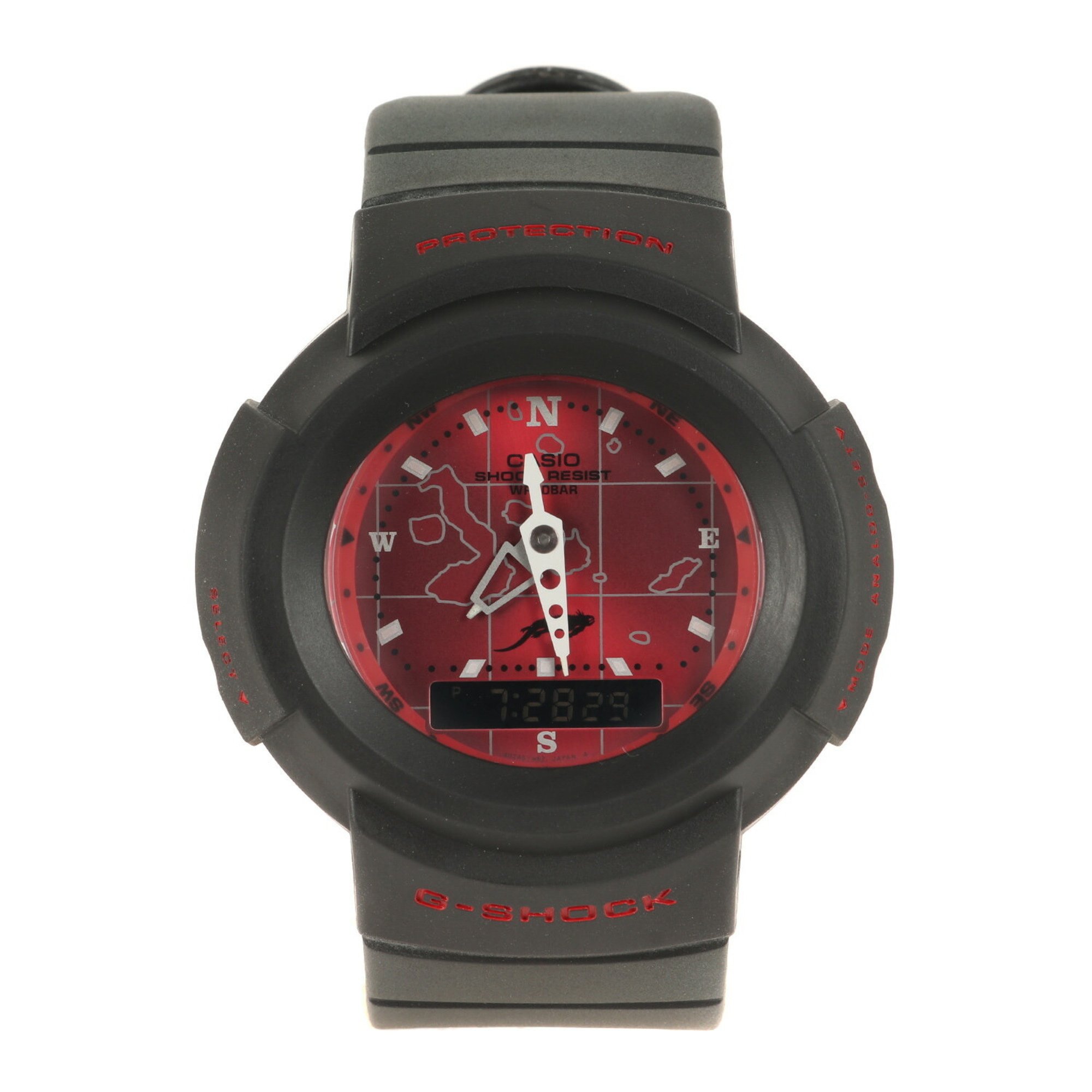 G-SHOCK 90s AW-500D-4ET Galapagos Darwin Research Station Sea Igua Red Digital-Analog Watch Black 1999 CASIO Men's