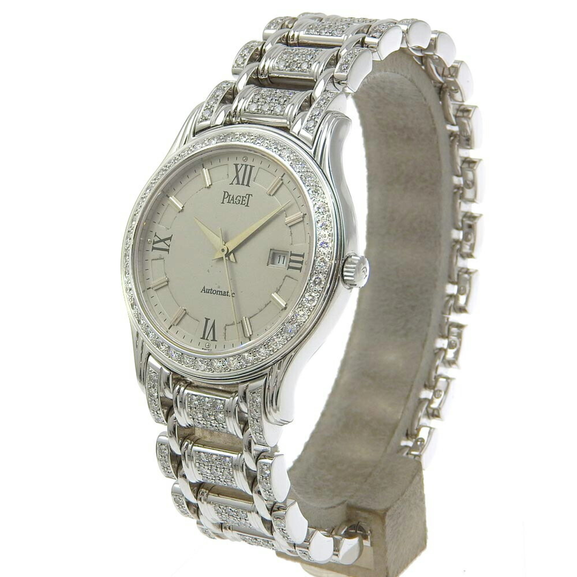 Piaget PIAGET Polo Bezel/Belt Diamond GOA18355 Grey Dial K18WG Approx. 149.7g Automatic Men's Watch