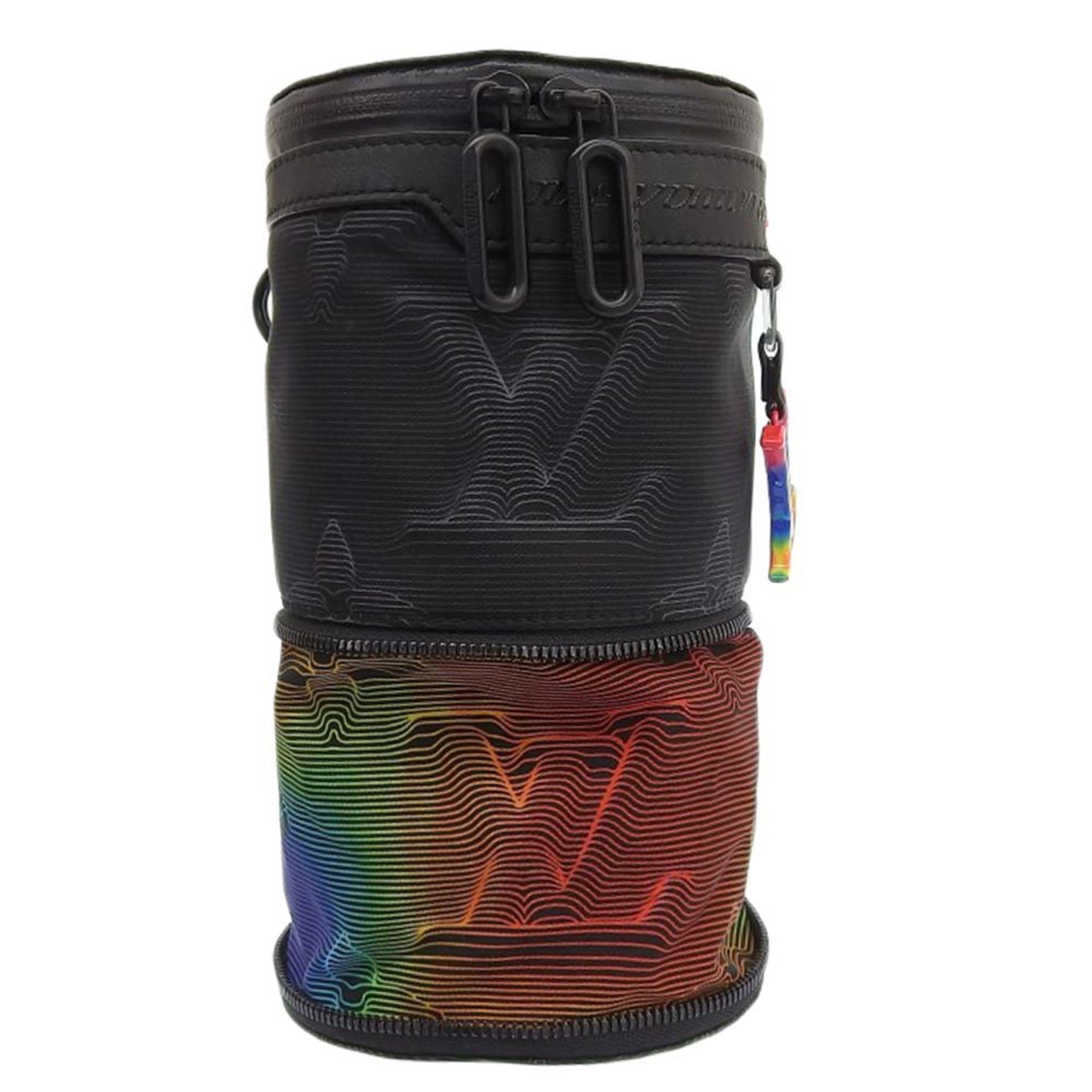 LOUIS VUITTON Expandable Porocheon M45604 Shoulder Bag Black Rainbow