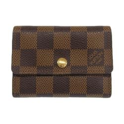 Louis Vuitton Damier Porto Monnaie Plat Coin Purse N61930 Ebene