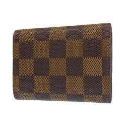 Louis Vuitton Damier Porto Monnaie Plat Coin Purse N61930 Ebene