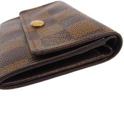 Louis Vuitton Damier Porto Monnaie Plat Coin Purse N61930 Ebene