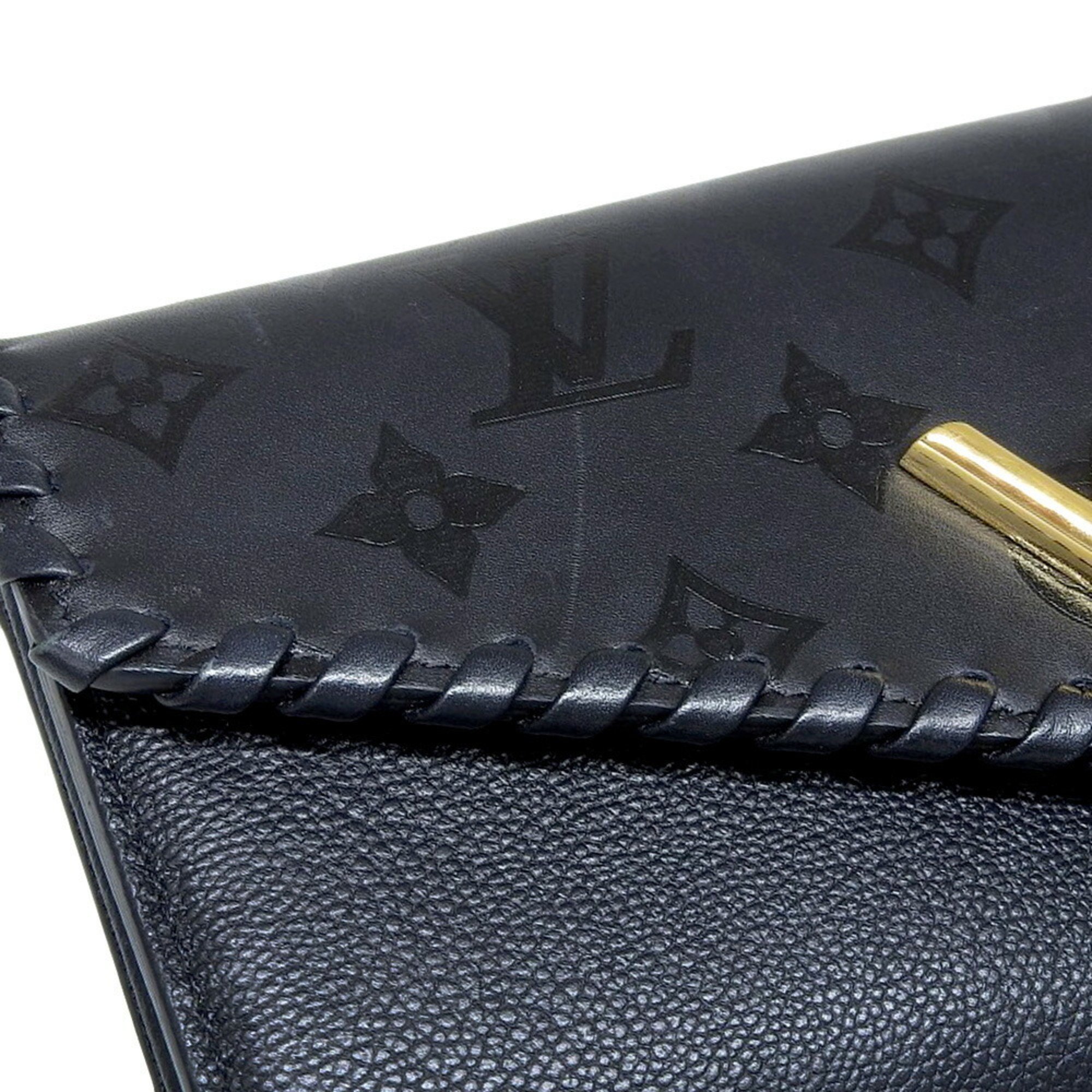 Louis Vuitton LOUIS VUITTON Portefeuille Very M62059 Monogrammed Long Wallet Leather Noir