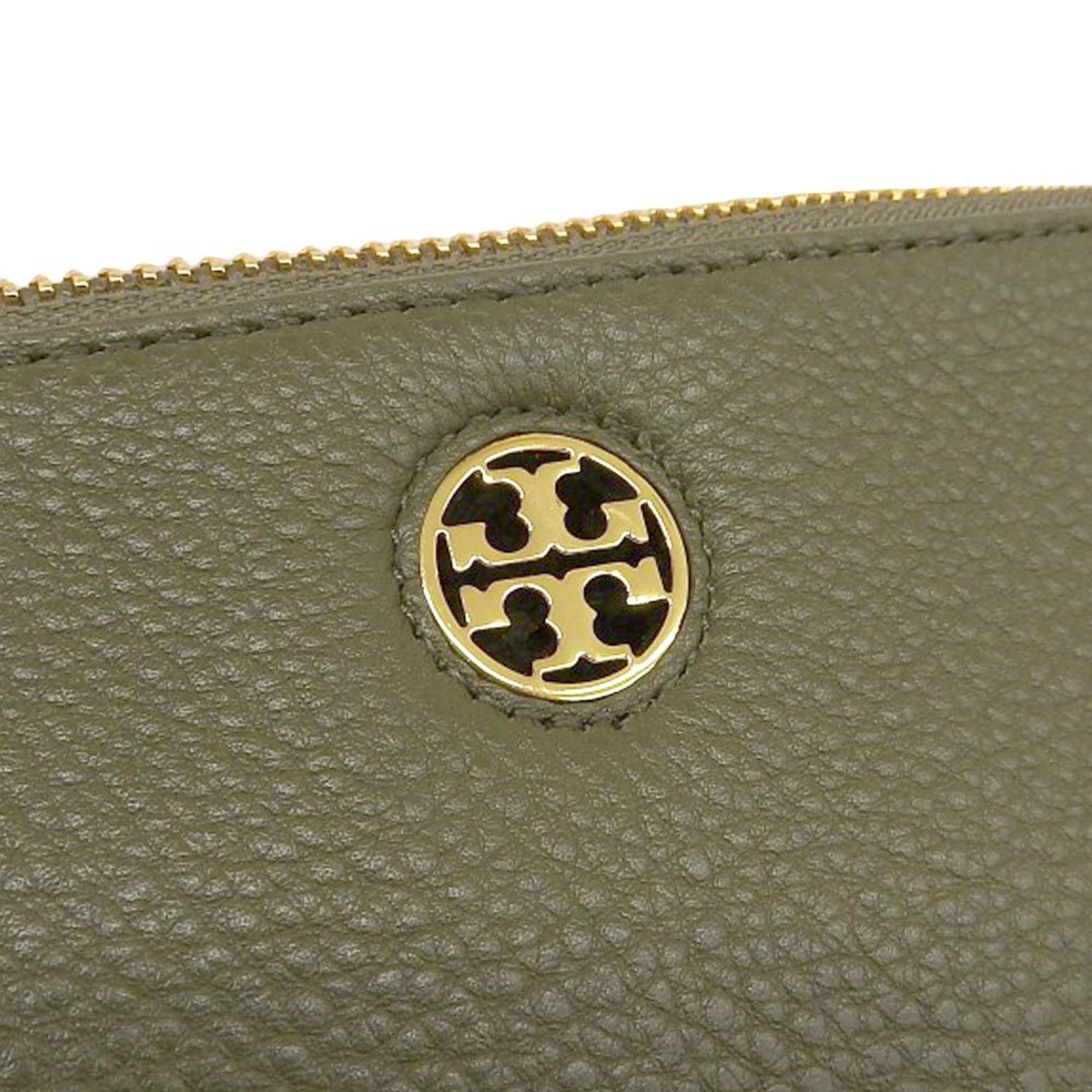 TORY BURCH Shoulder Bag 49123 Khaki Leather