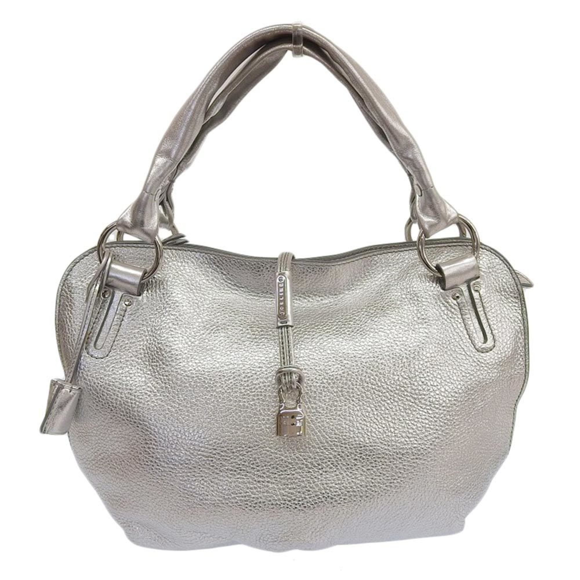 CELINE Bittersweet Handbag WC SA 0058 Bag Leather Silver