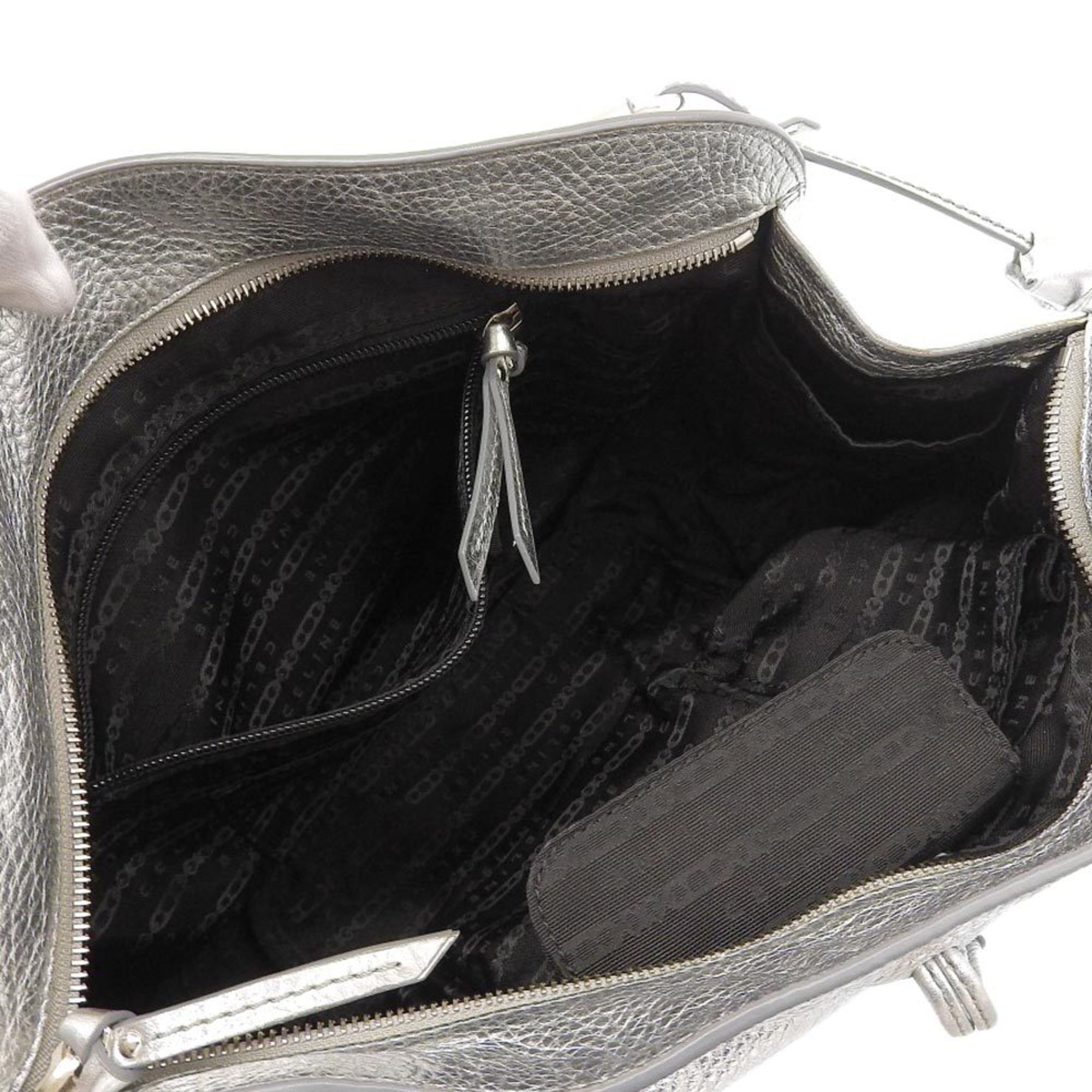 CELINE Bittersweet Handbag WC SA 0058 Bag Leather Silver