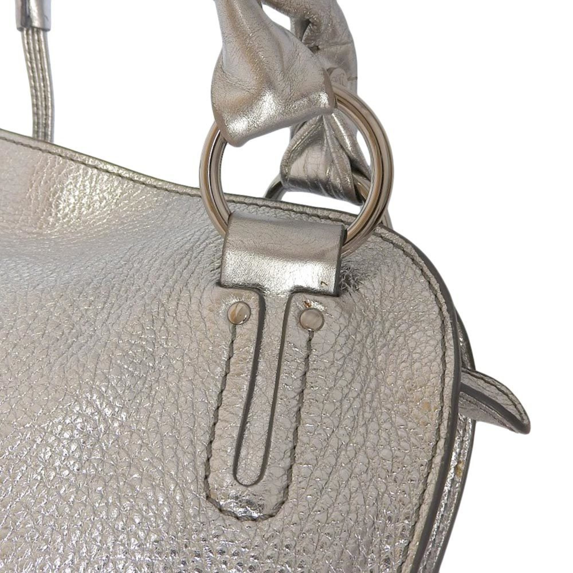 CELINE Bittersweet Handbag WC SA 0058 Bag Leather Silver