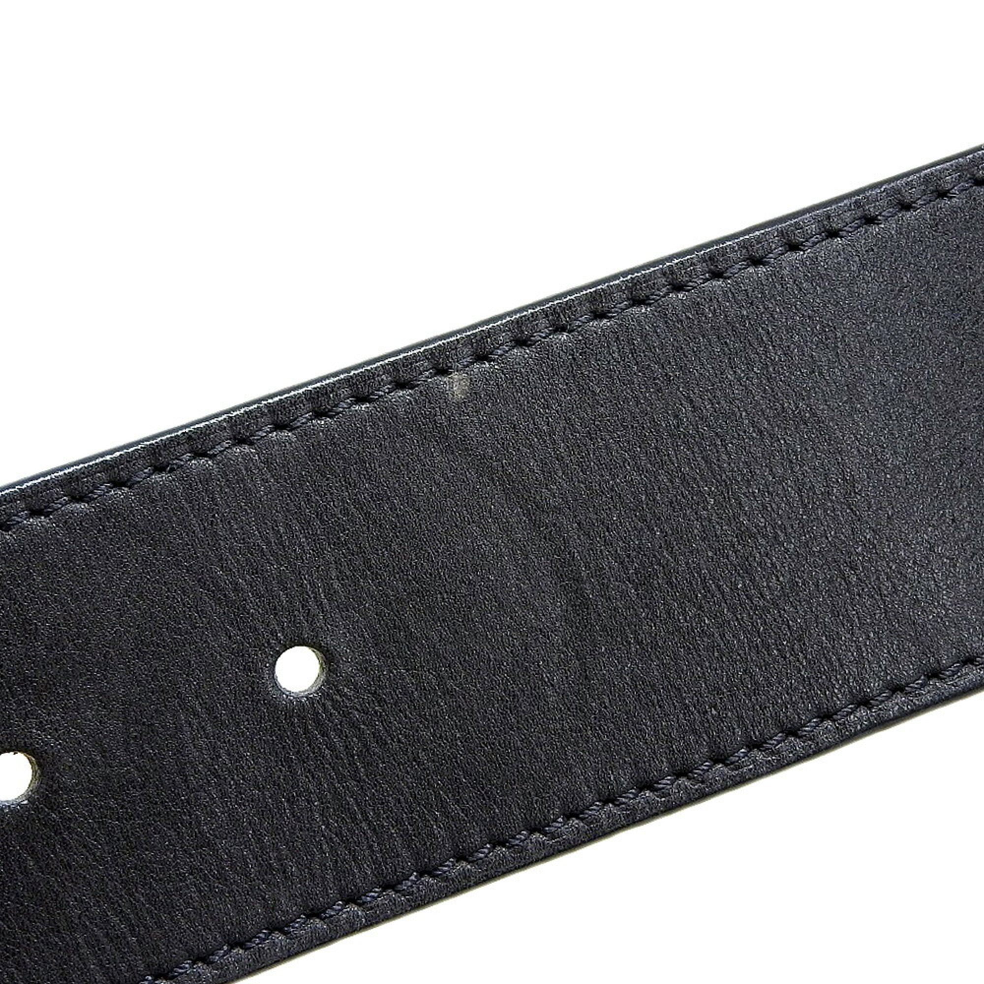 Louis Vuitton Santur Eldorado M9841 Oval Buckle Waist Belt 40/100 Leather Black