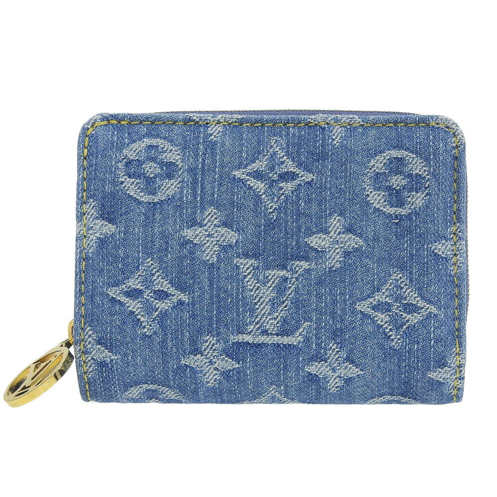 Louis Vuitton LOUIS VUITTON Monogram Denim Portefeuille Lou Limited Edition M83160 Folding Wallet