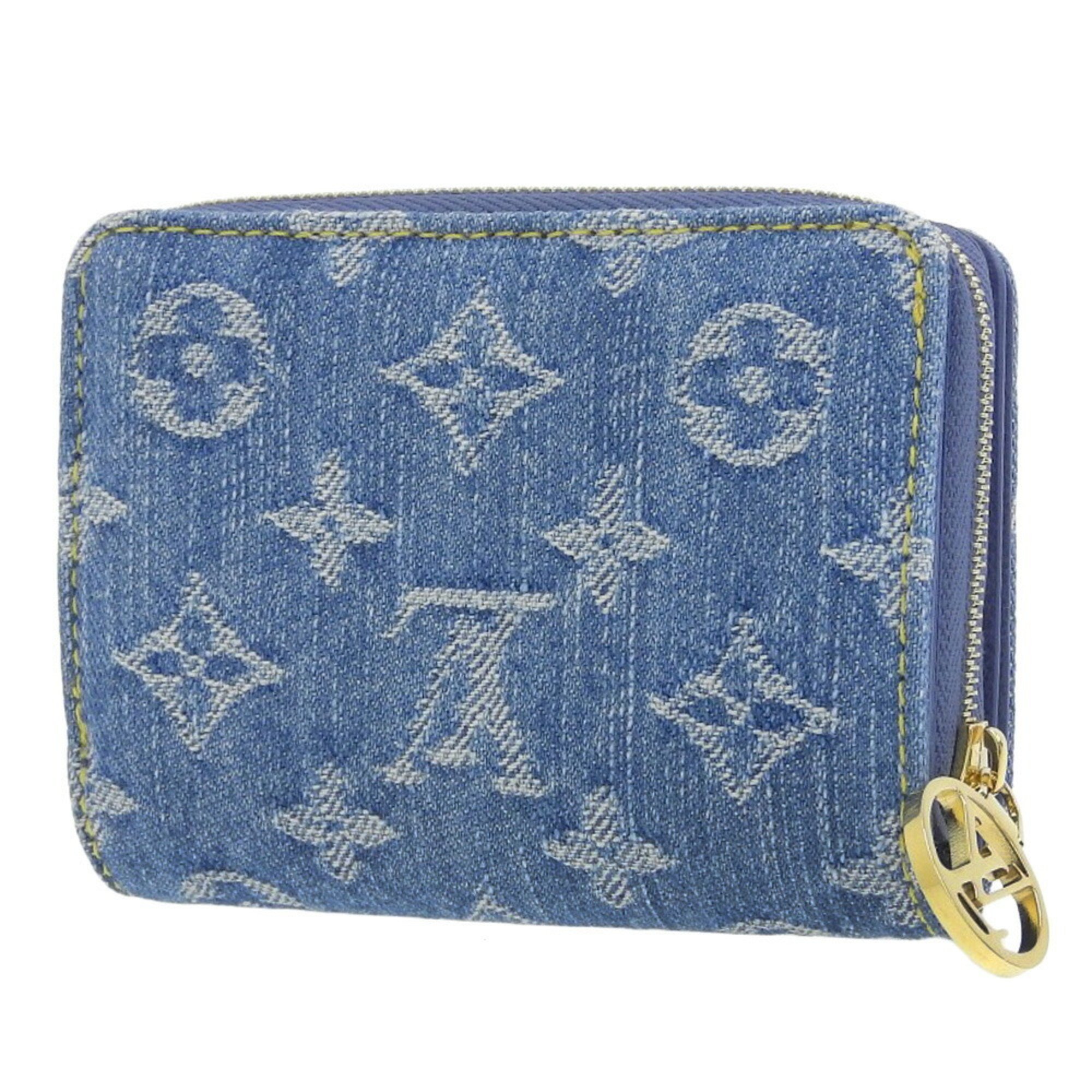 Louis Vuitton LOUIS VUITTON Monogram Denim Portefeuille Lou Limited Edition M83160 Folding Wallet