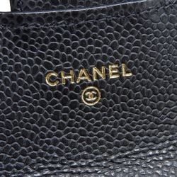 CHANEL Timeless Classic Coco Mark Business Card Holder AP0214 Seal 3 Caviar Skin Black