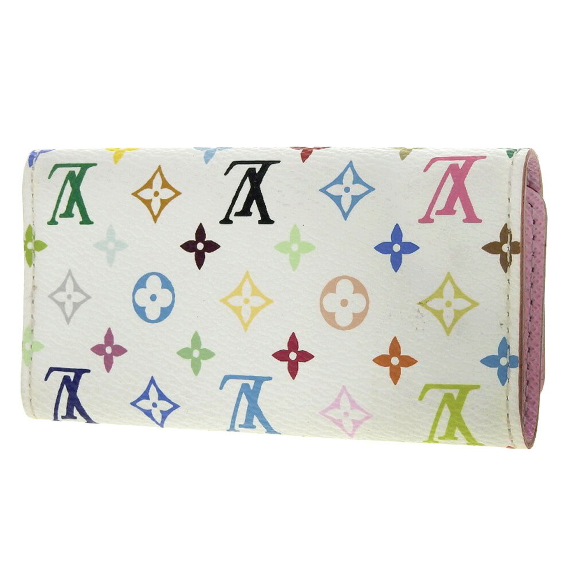 Louis Vuitton LOUIS VUITTON Monogram Multicolor Multicle 4 M93731 Key Case for 4, Blanc White