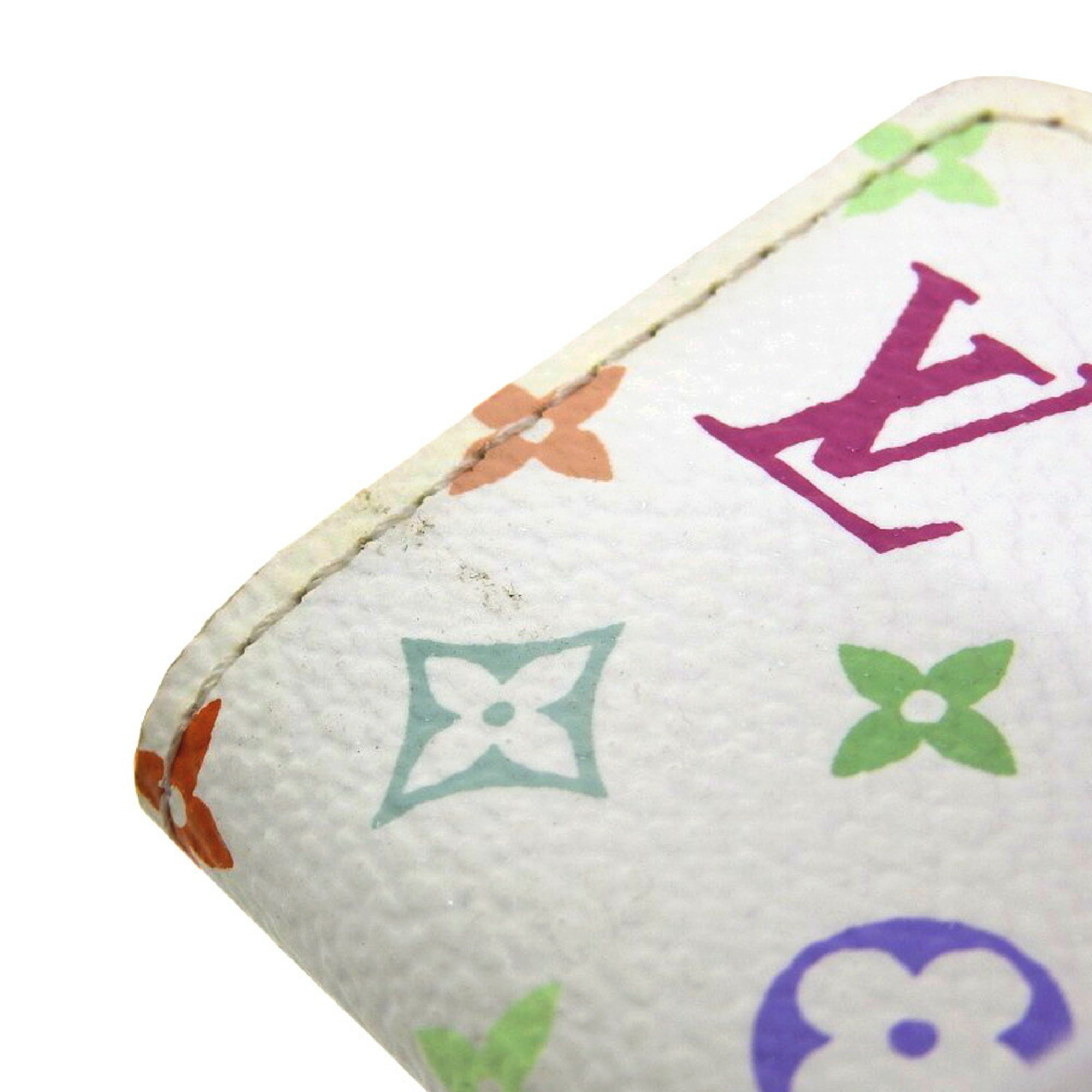 Louis Vuitton LOUIS VUITTON Monogram Multicolor Multicle 4 M93731 Key Case for 4, Blanc White