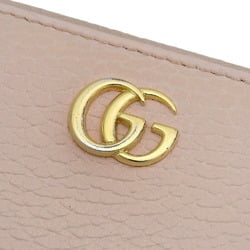 GUCCI GG Marmont Round Long Wallet 456117 496334 Leather Pink