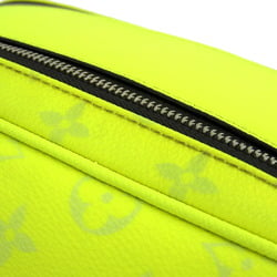 Louis Vuitton Doppkit Monogram Taiga M10144 Handbag Neon Yellow