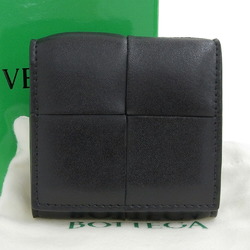 BOTTEGA VENETA Maxi Intrecciato Coin Case, Leather, Black