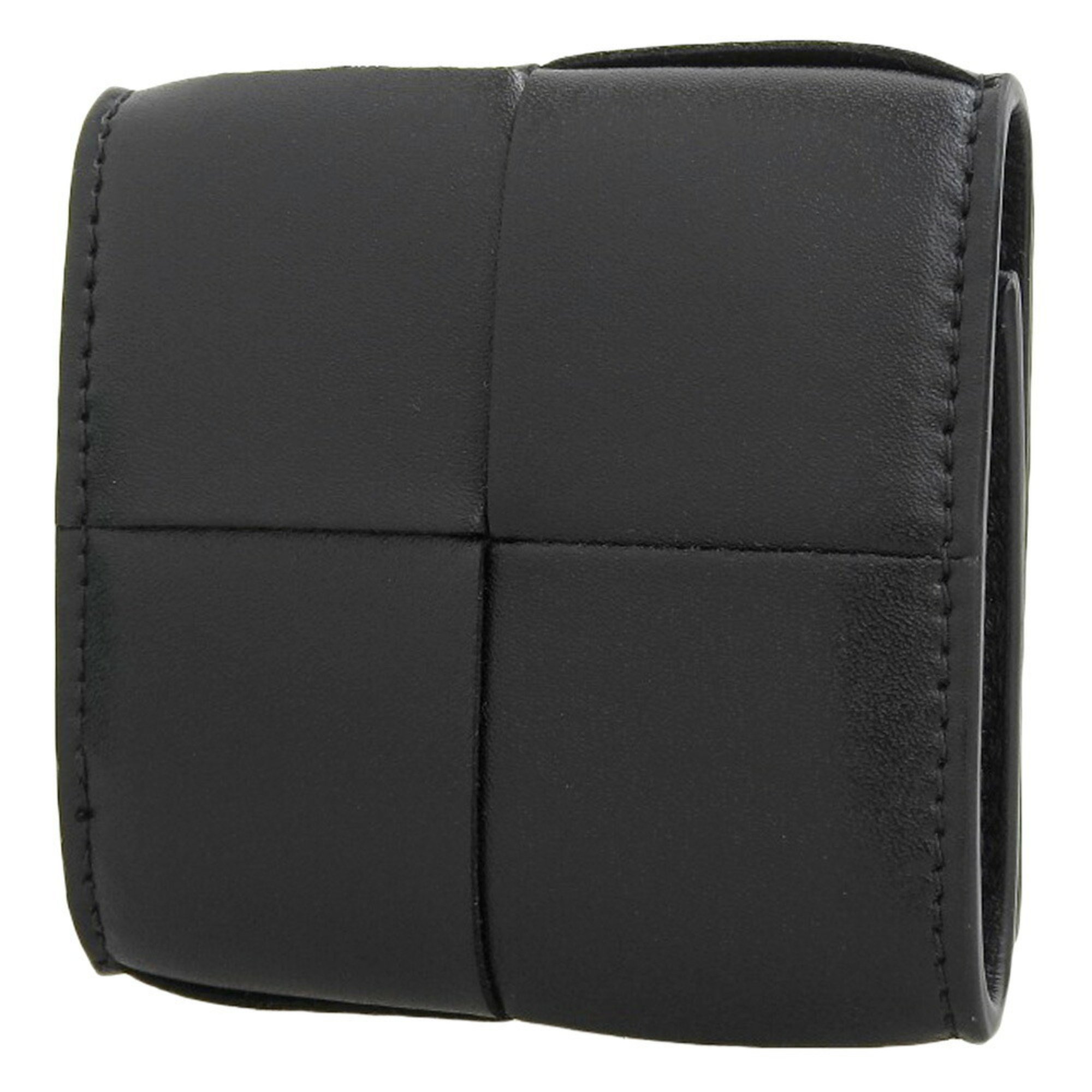 BOTTEGA VENETA Maxi Intrecciato Coin Case, Leather, Black