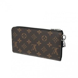 LOUIS VUITTON Louis Vuitton Monogram Zippy Dragonne Brown/Black M69407 Men's Canvas Long Wallet