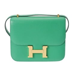 HERMES Constance 3 18 Miroir Mint B Stamp (Around 2023) Women's Chevre Shoulder Bag