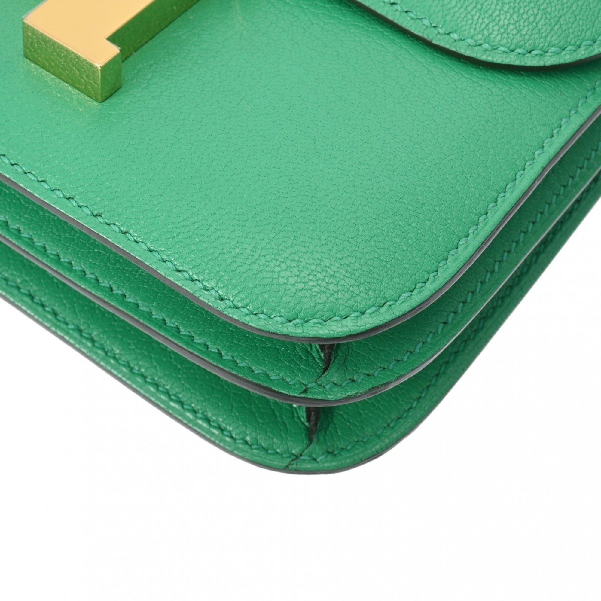 HERMES Constance 3 18 Miroir Mint B Stamp (Around 2023) Women's Chevre Shoulder Bag