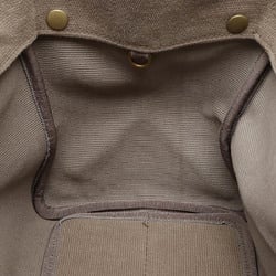 BOTTEGA VENETA Bottega Veneta Intrecciato Tote Bag Shoulder Canvas Leather Khaki Gray Brown 195976