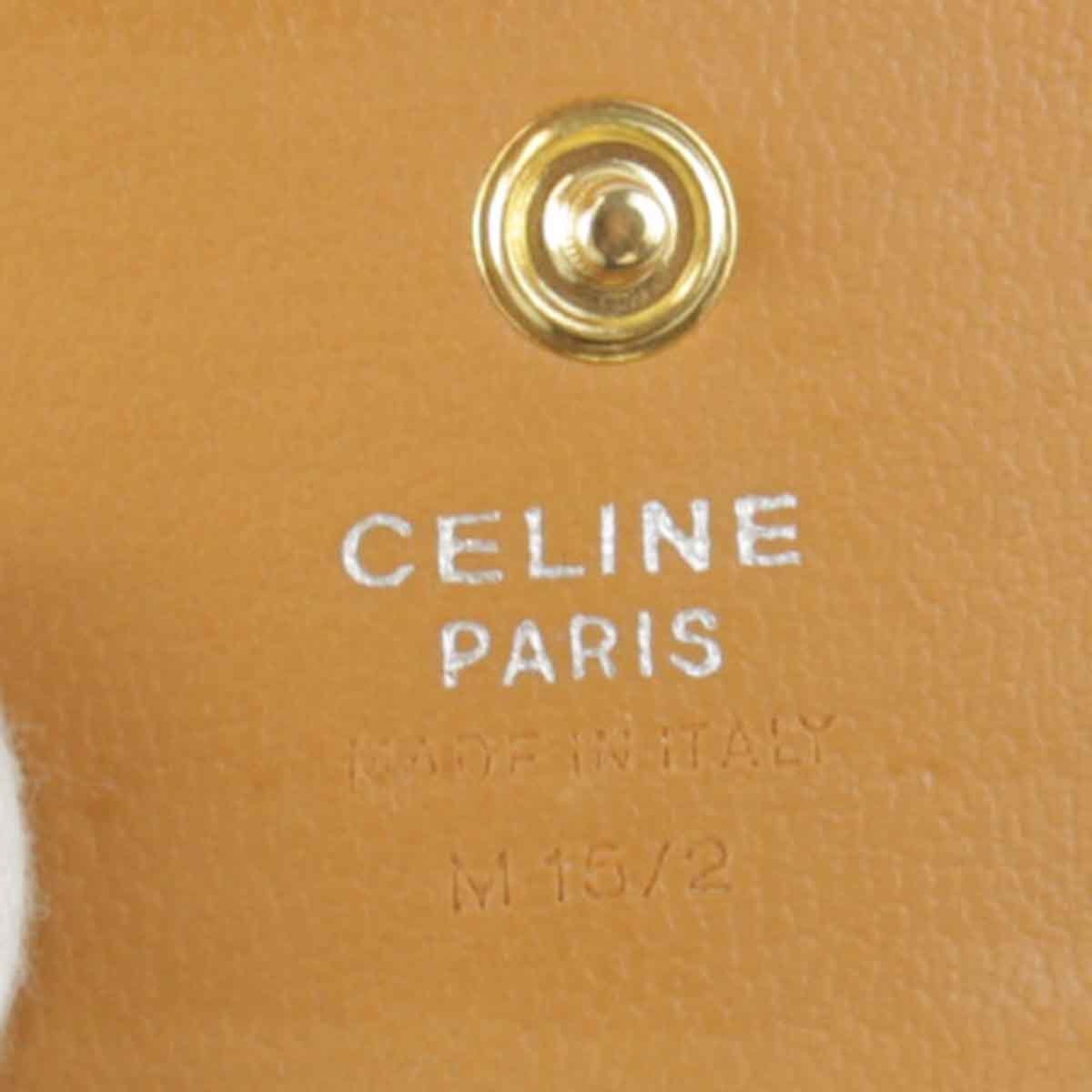 CELINE Macadam M15/2 Coin Case Leather Yellow Women's