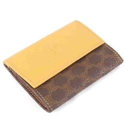 CELINE Macadam M15/2 Coin Case Leather Yellow Women's