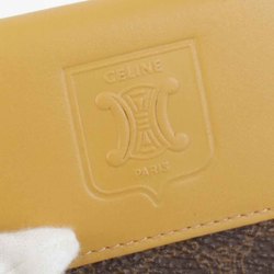 CELINE Macadam M15/2 Coin Case Leather Yellow Women's