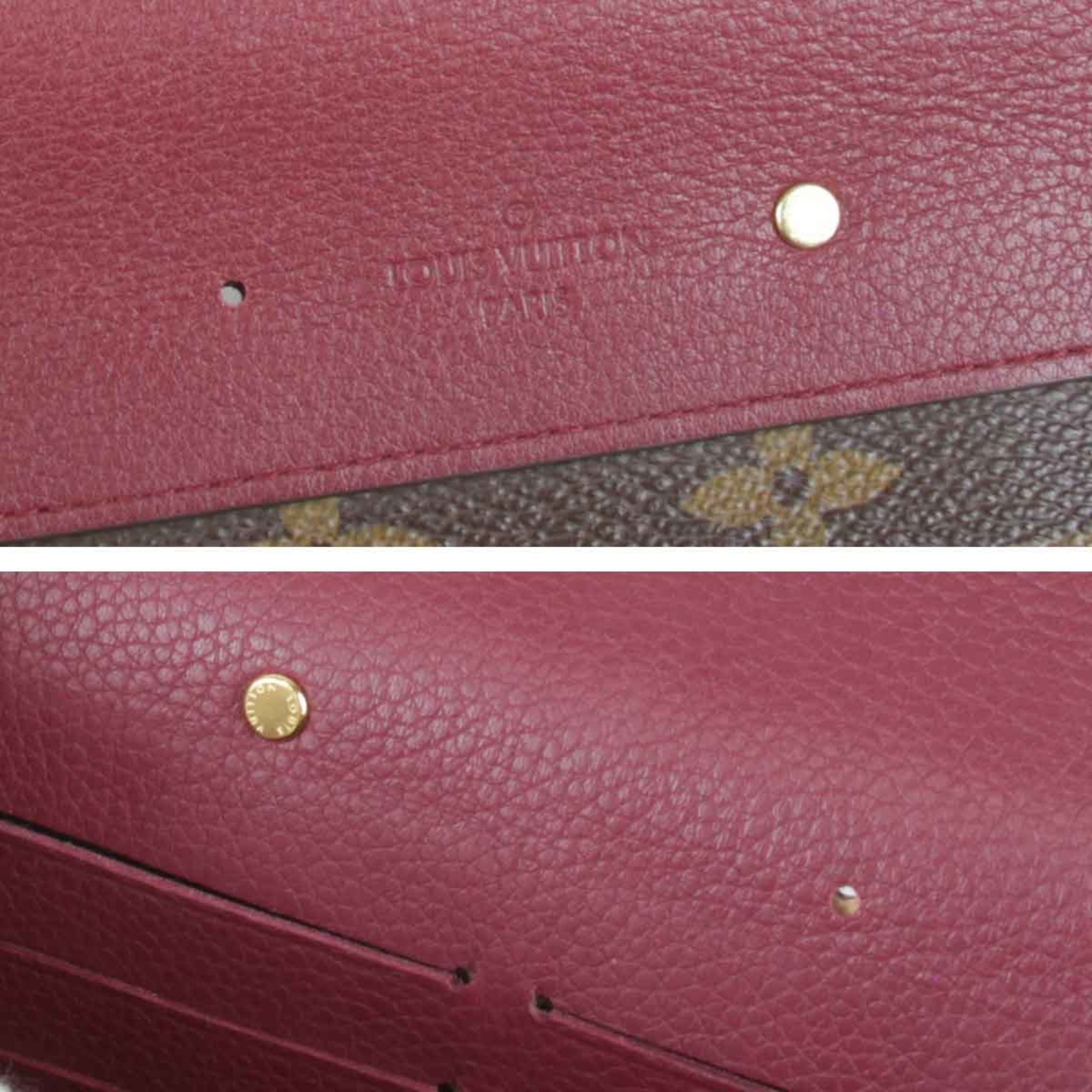 LOUIS VUITTON Louis Vuitton Portefeuille Pallas M58413 Long Wallet Monogram Canvas/Leather Women's