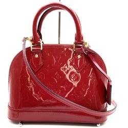 LOUIS VUITTON M90174 Alma BB Handbag Shoulder Bag 2way Red Monogram Vernis Enamel Women's