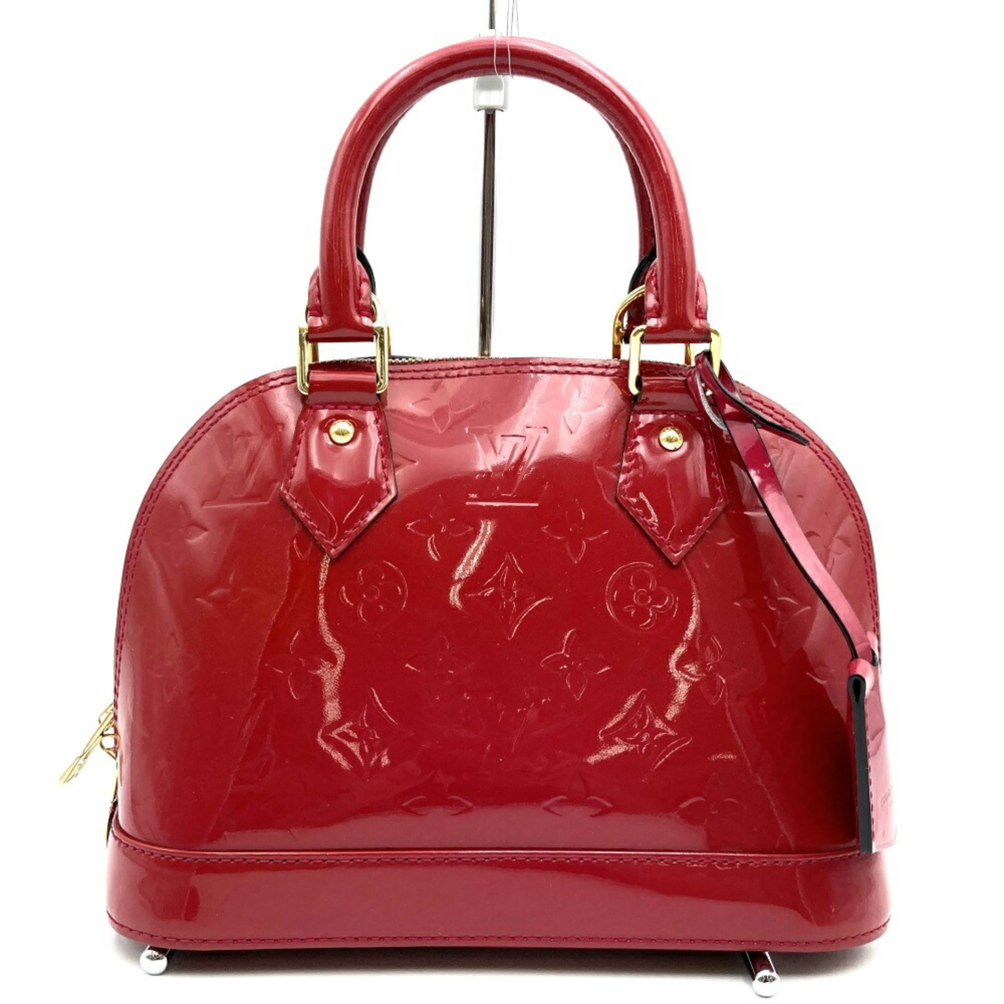 LOUIS VUITTON M90174 Alma BB Handbag Shoulder Bag 2way Red Monogram Vernis Enamel Women's