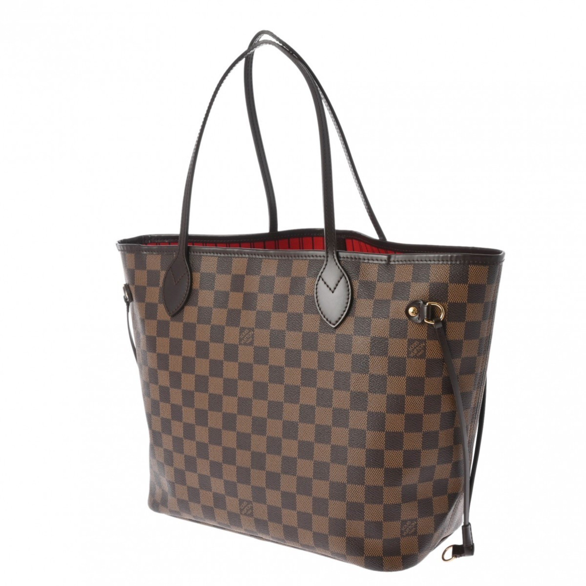 LOUIS VUITTON Damier Neverfull MM Brown N51105 Women's Canvas Tote Bag