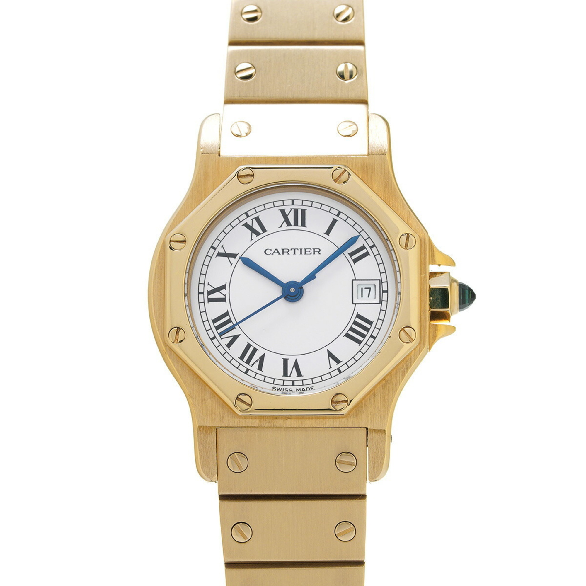 CARTIER Santos Octagon SM Ladies YG Watch Automatic