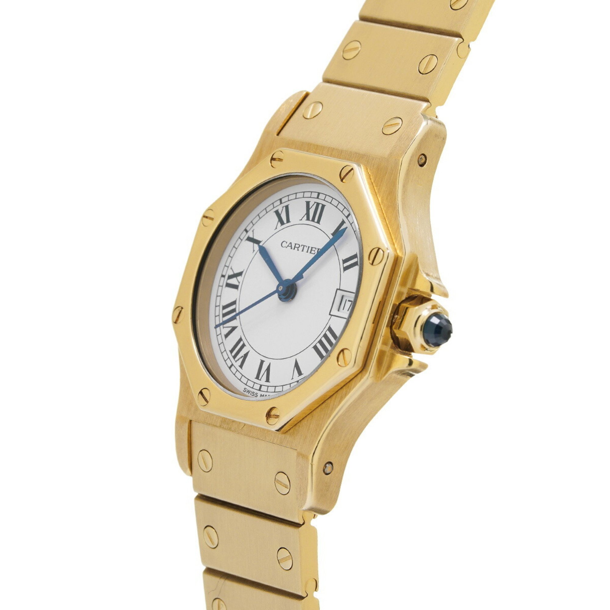 CARTIER Santos Octagon SM Ladies YG Watch Automatic