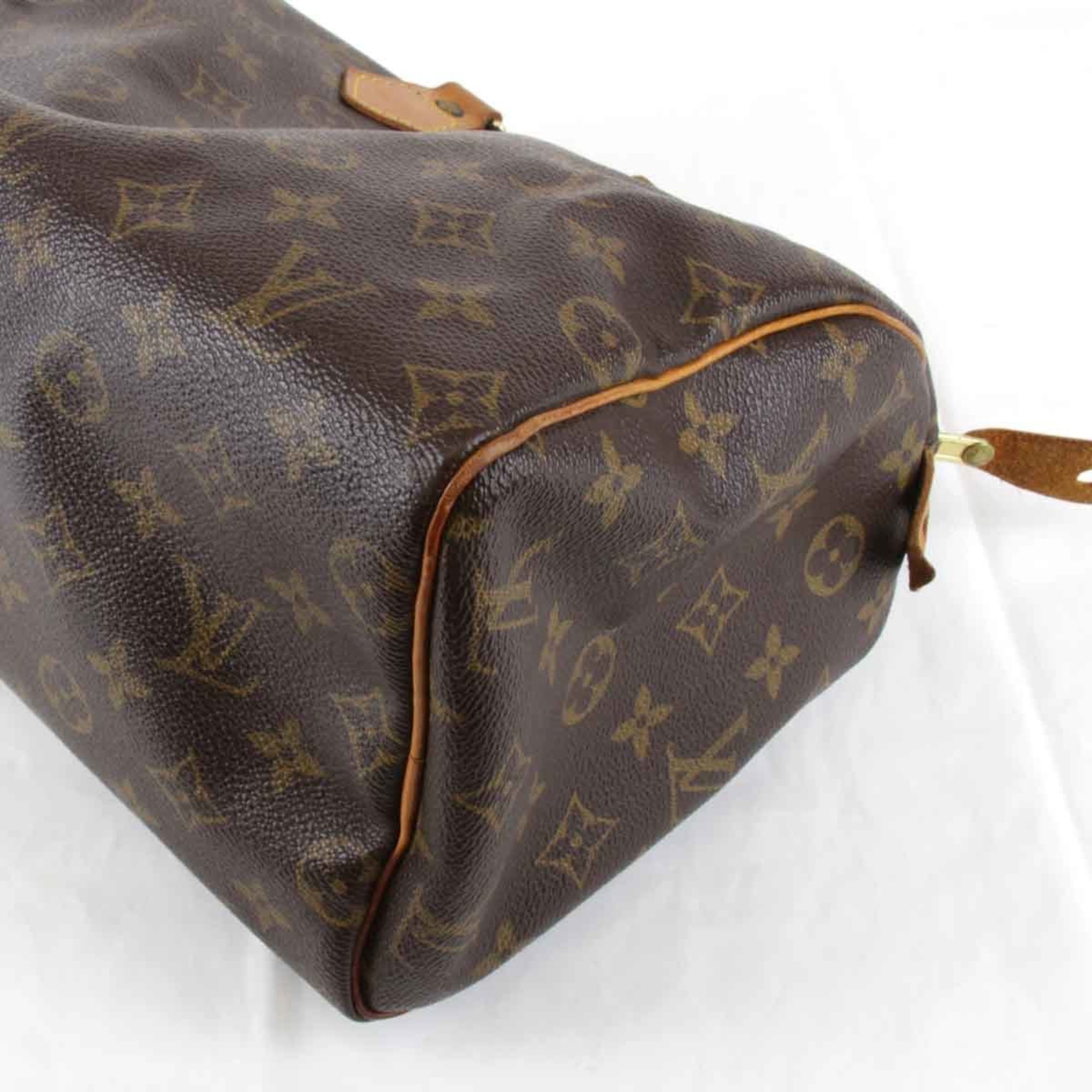 LOUIS VUITTON Louis Vuitton Speedy 25 M41528 Handbag Monogram Canvas Brown Women's