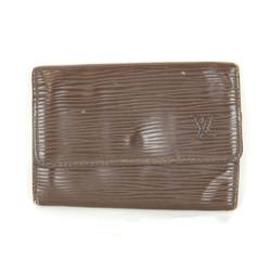 LOUIS VUITTON Louis Vuitton Organizer De Poche M6358D Card Case Epi Leather Brown Women's