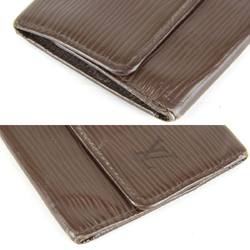 LOUIS VUITTON Louis Vuitton Organizer De Poche M6358D Card Case Epi Leather Brown Women's