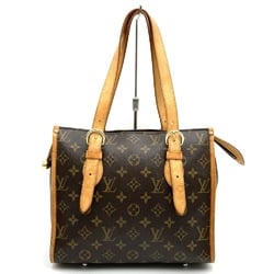 LOUIS VUITTON M40007 Popincourt Au Tote Bag Brown Monogram Canvas Leather Women's