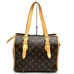 LOUIS VUITTON M40007 Popincourt Au Tote Bag Brown Monogram Canvas Leather Women's