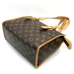 LOUIS VUITTON M40007 Popincourt Au Tote Bag Brown Monogram Canvas Leather Women's