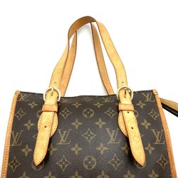 LOUIS VUITTON M40007 Popincourt Au Tote Bag Brown Monogram Canvas Leather Women's