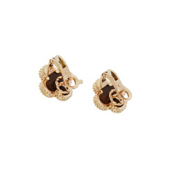 VAN CLEEF & ARPELS Alhambra Letterwood Women's 18K Pink Gold Earrings