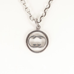 GUCCI Gucci Circle Interlocking GG Necklace Silver Ag925 Luxury Men's